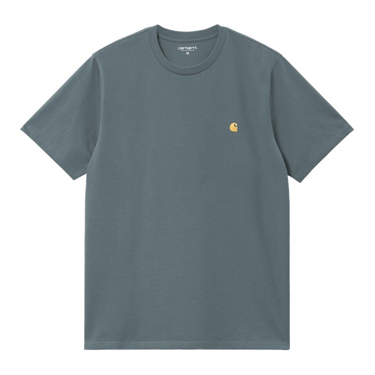 CARHARTT WIP - "CHASE" T-SHIRT (COZY BLUE/GOLD)