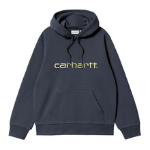 Cargar imagen en el visor de la galería, CARHARTT WIP - "CARHARTT" HOODIE (DEEP NIGHT/GENTLE GREEN)
