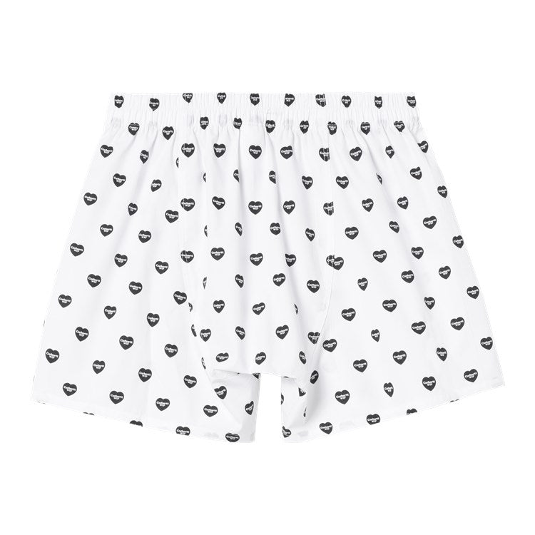 "COTTON" POPLIN BOXER SHORTS (HEART PRINT/WHITE)