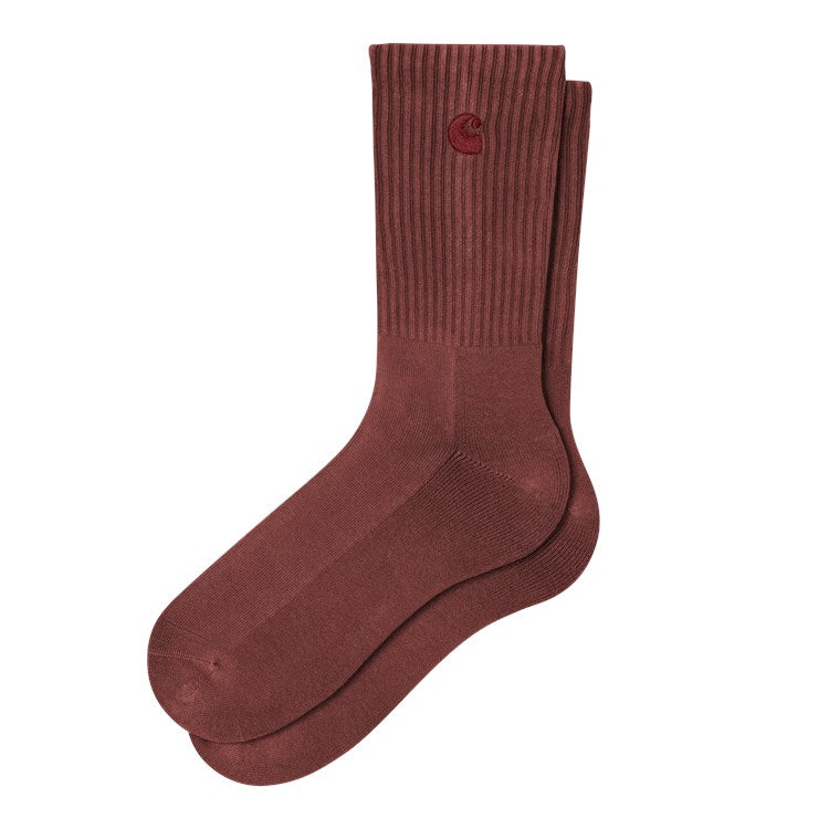 "HUDSON" SOCKS (MARSALA CHALK WASH)-1