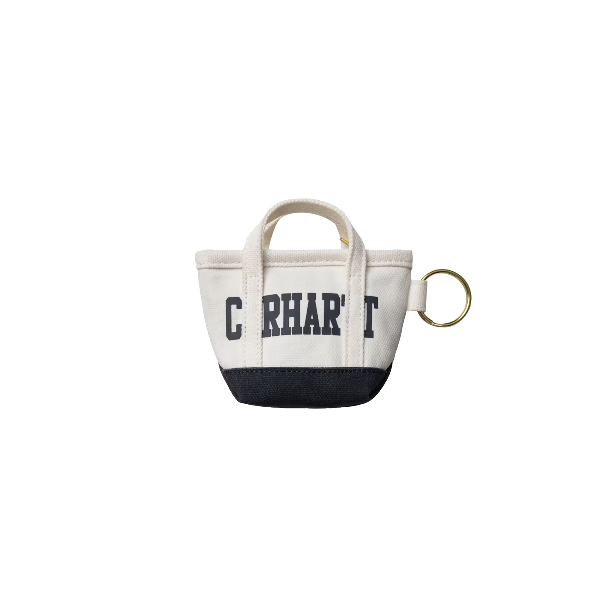 "MINI TOTE BAG" KEYCHAIN (NATURAL/BLUE)