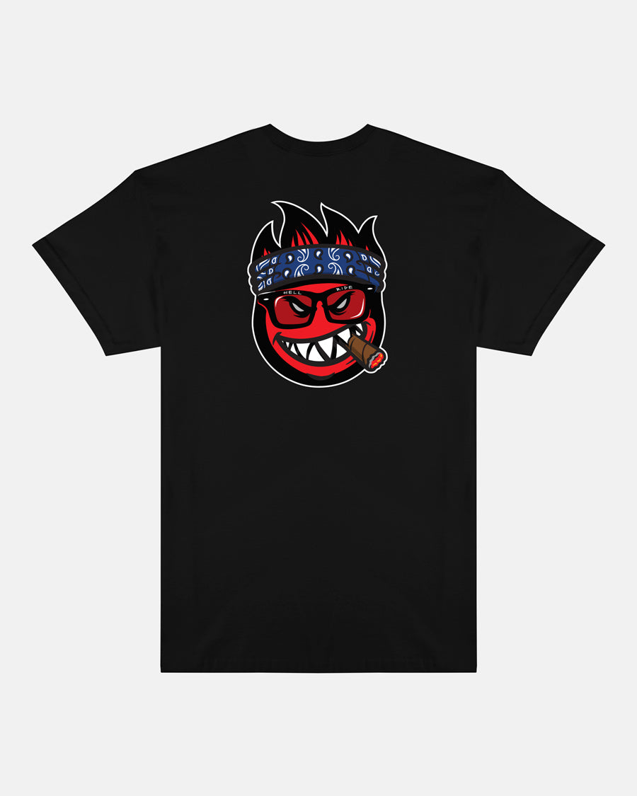 SPITFIRE WHEELS X THRASHER MAGAZINE - "BIGHEAD JAKE" T-SHIRT (BLACK)