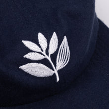 Load image into Gallery viewer, MAGENTA SKATEBOARDS - &quot;LEAGUE&quot; 6 PANEL HAT (NAVY BLUE)
