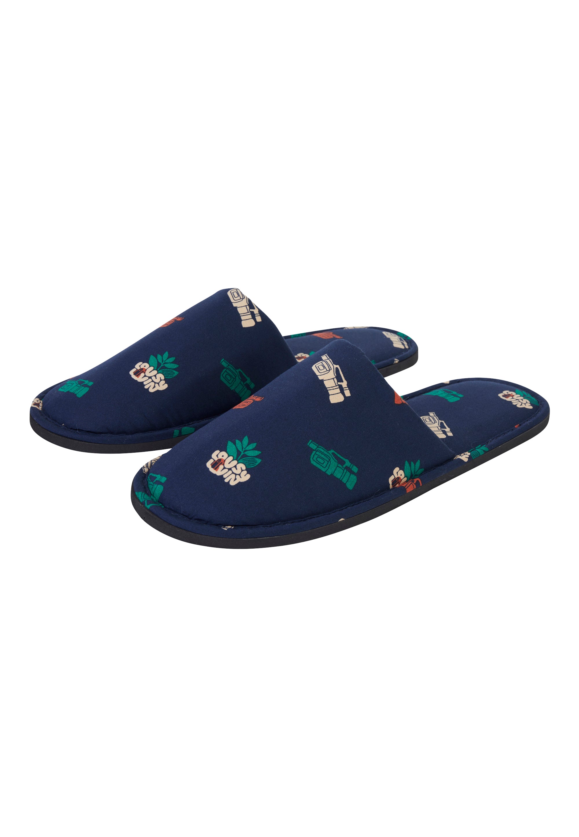 SLIPPERS (NAVY BLUE)