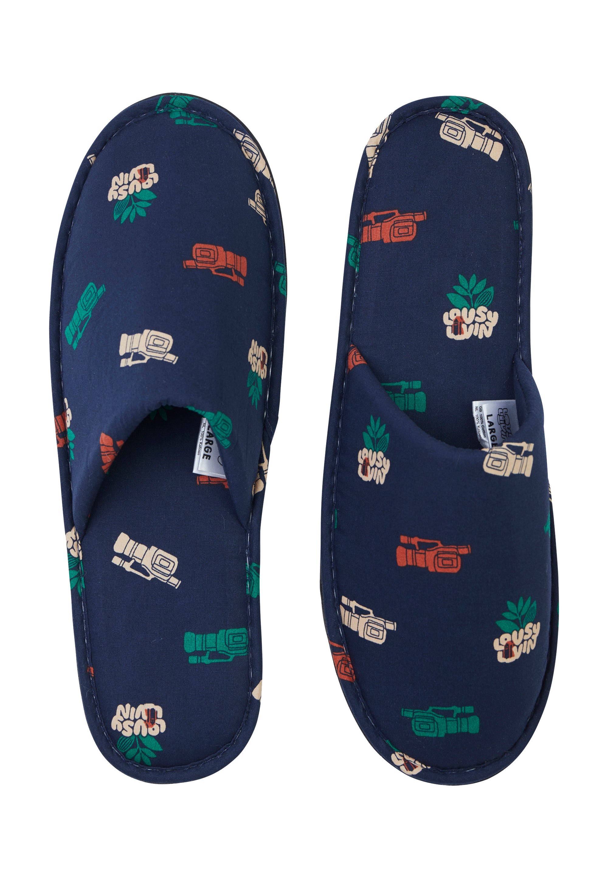 SLIPPERS (NAVY BLUE)