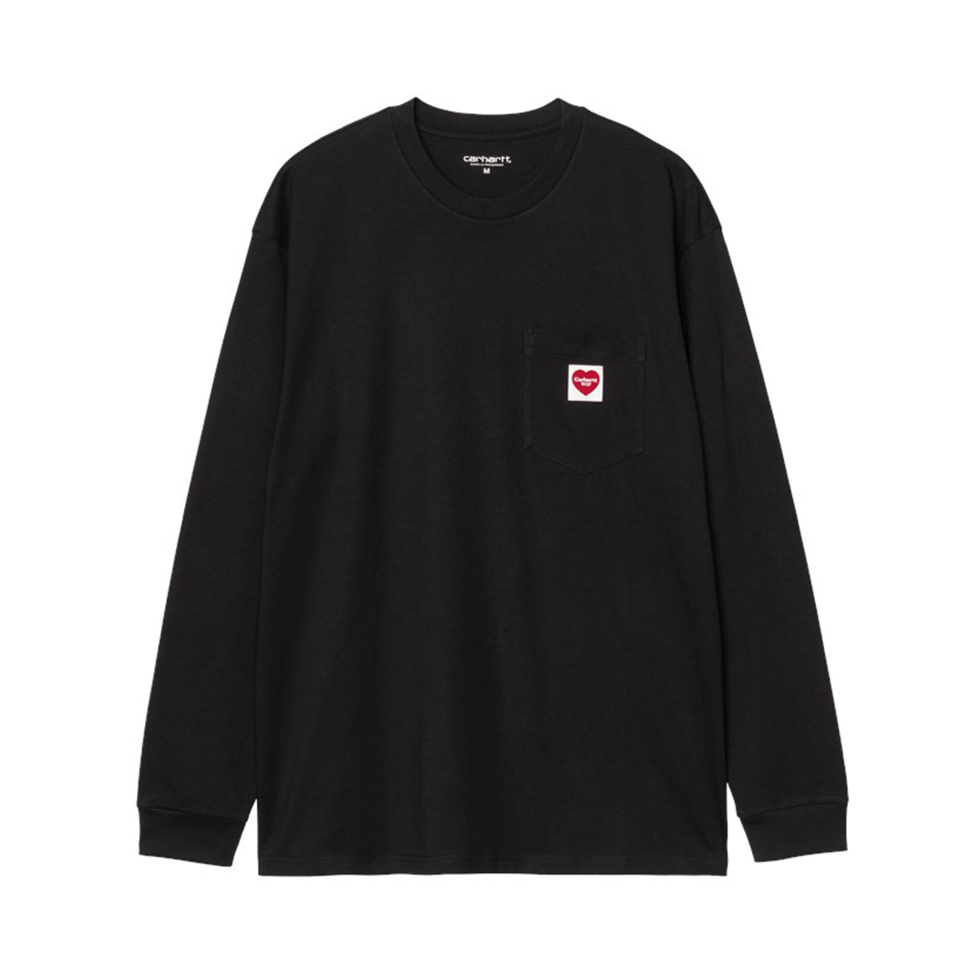 "HEART" LONGSLEEVE POCKET T-SHIRT (BLACK)