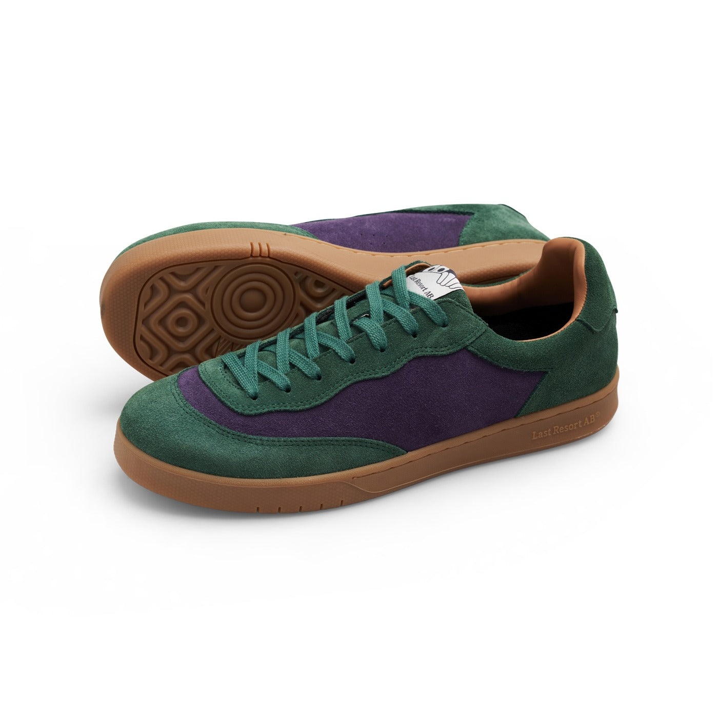 "CM001" SUEDE SHOES (ELM GREEN/LOGANBERRY/GUM)