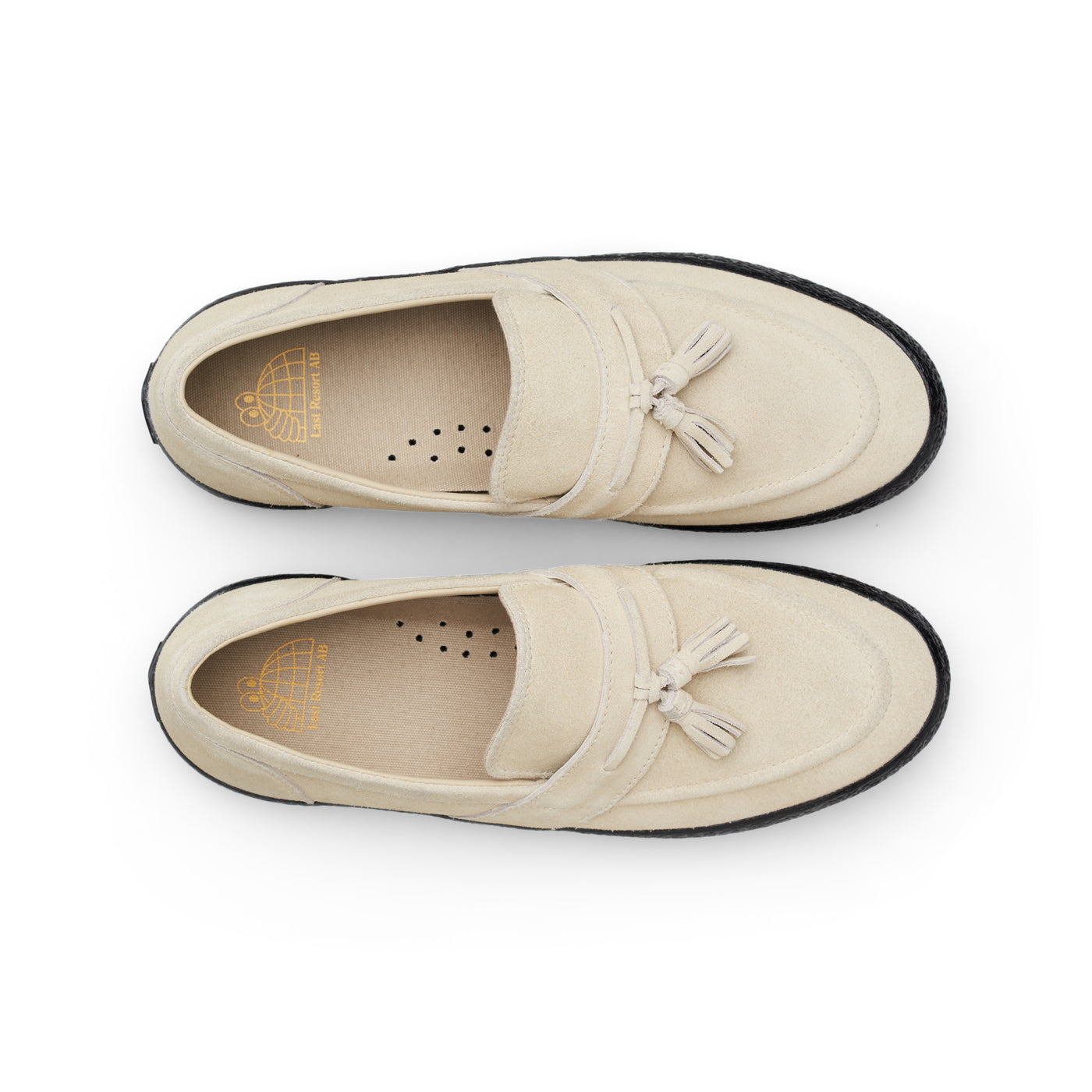 "VM005" SUEDE SHOES (CREAM/BLACK)-3