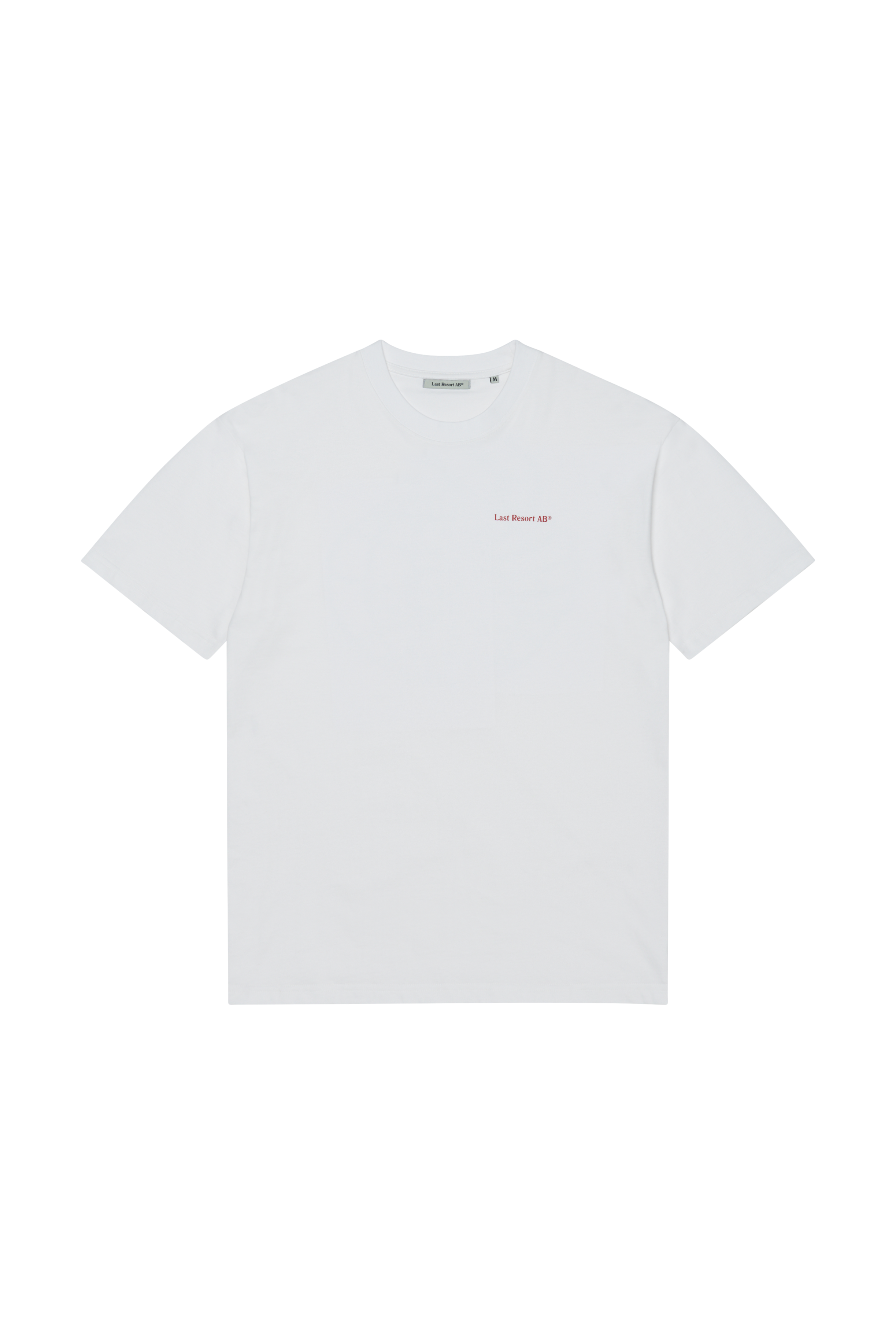 LAST RESORT AB - "ATLAS MONOGRAM" T-SHIRT (WHITE/RED)