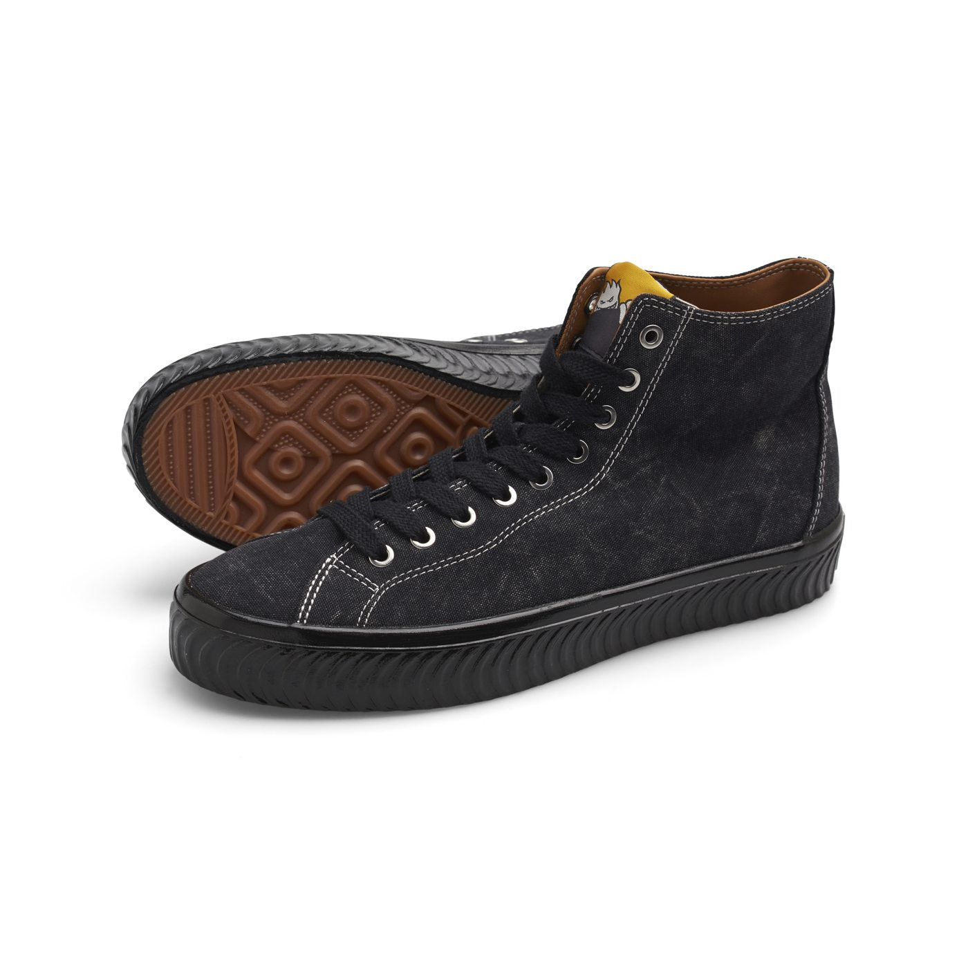 "VM003 HI" CANVAS - WASHED BLACK (SIZE 44.5)