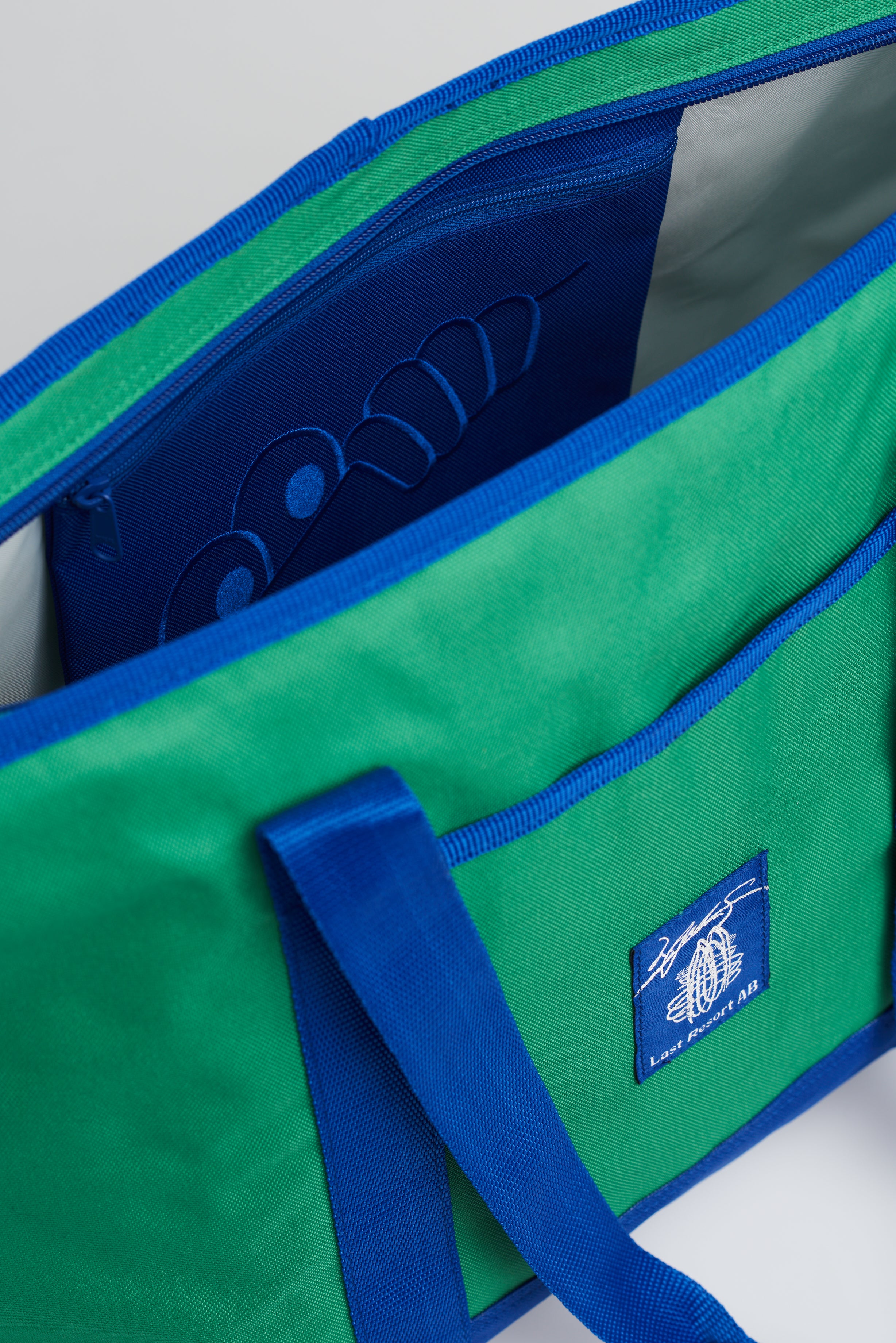 "JS" COOLER BAG (KELLY GREEN/KLEIN BLUE)-5