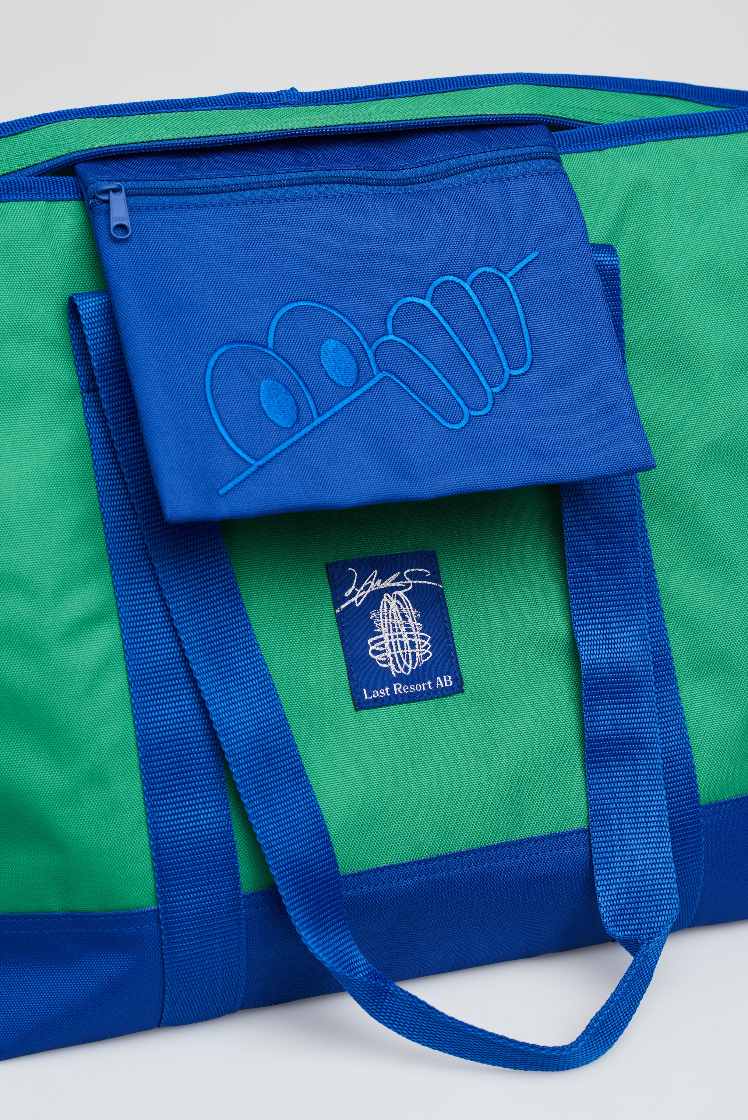 "JS" COOLER BAG (KELLY GREEN/KLEIN BLUE)-6