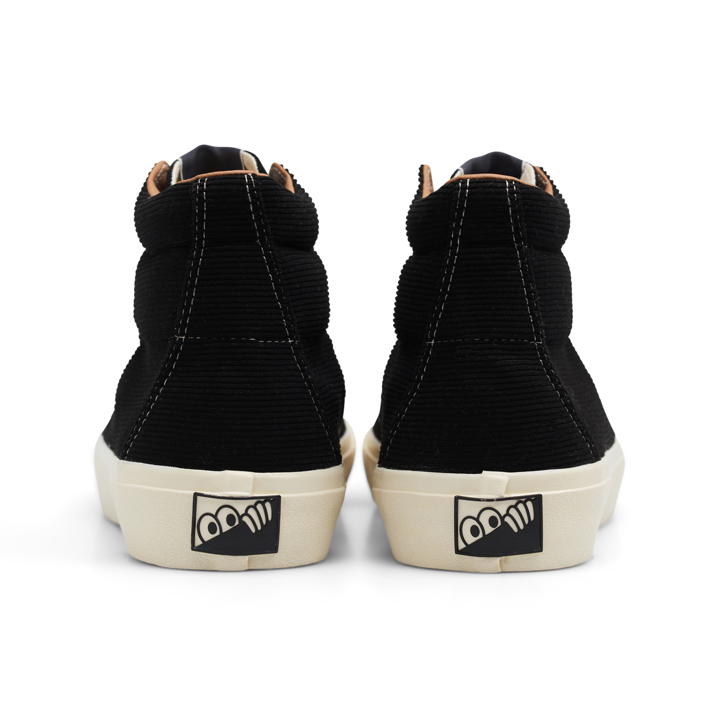"VM003 HI" CORDUROY SHOES (BLACK/WHITE)-3