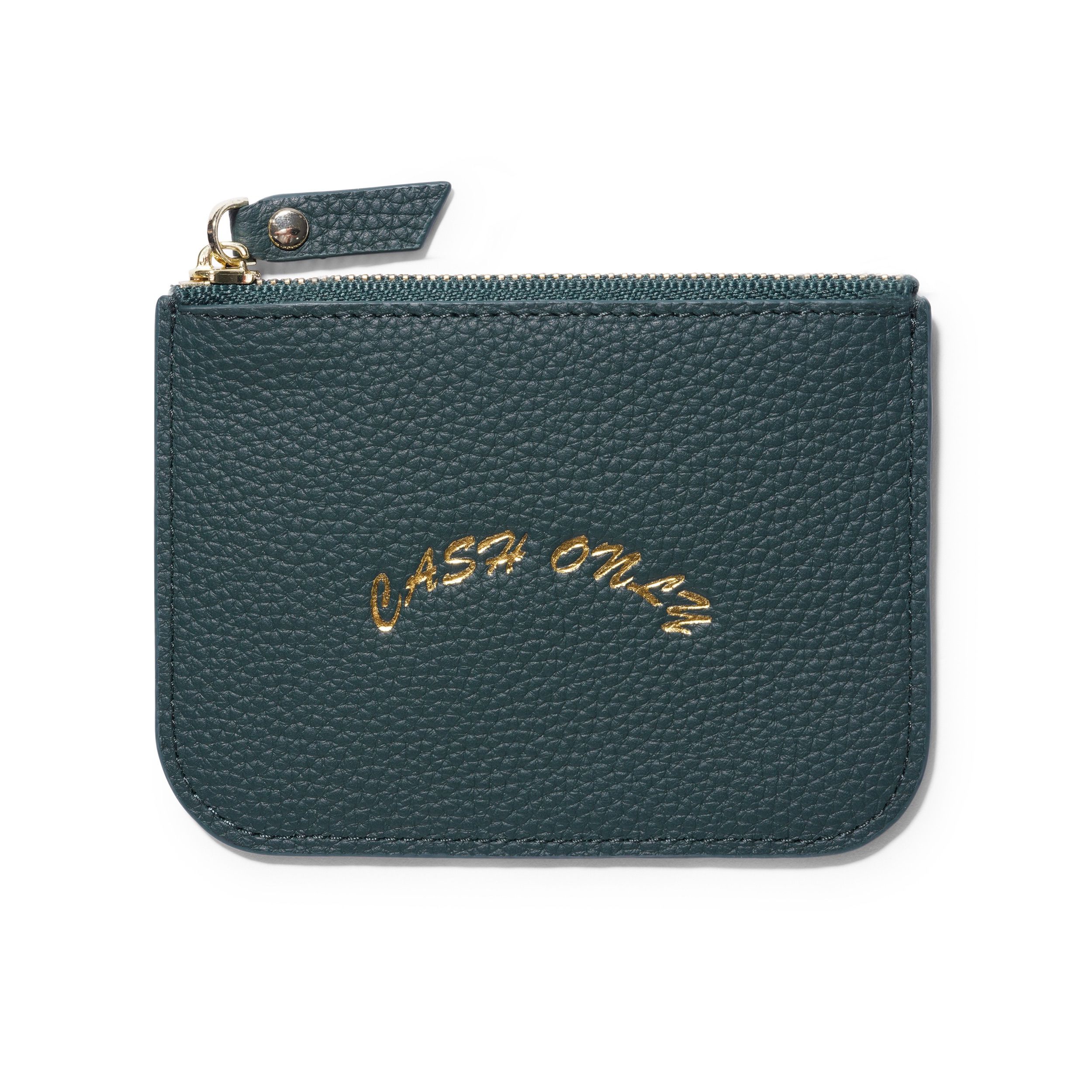 "LEATHER" ZIP-WALLET (EMERALD)