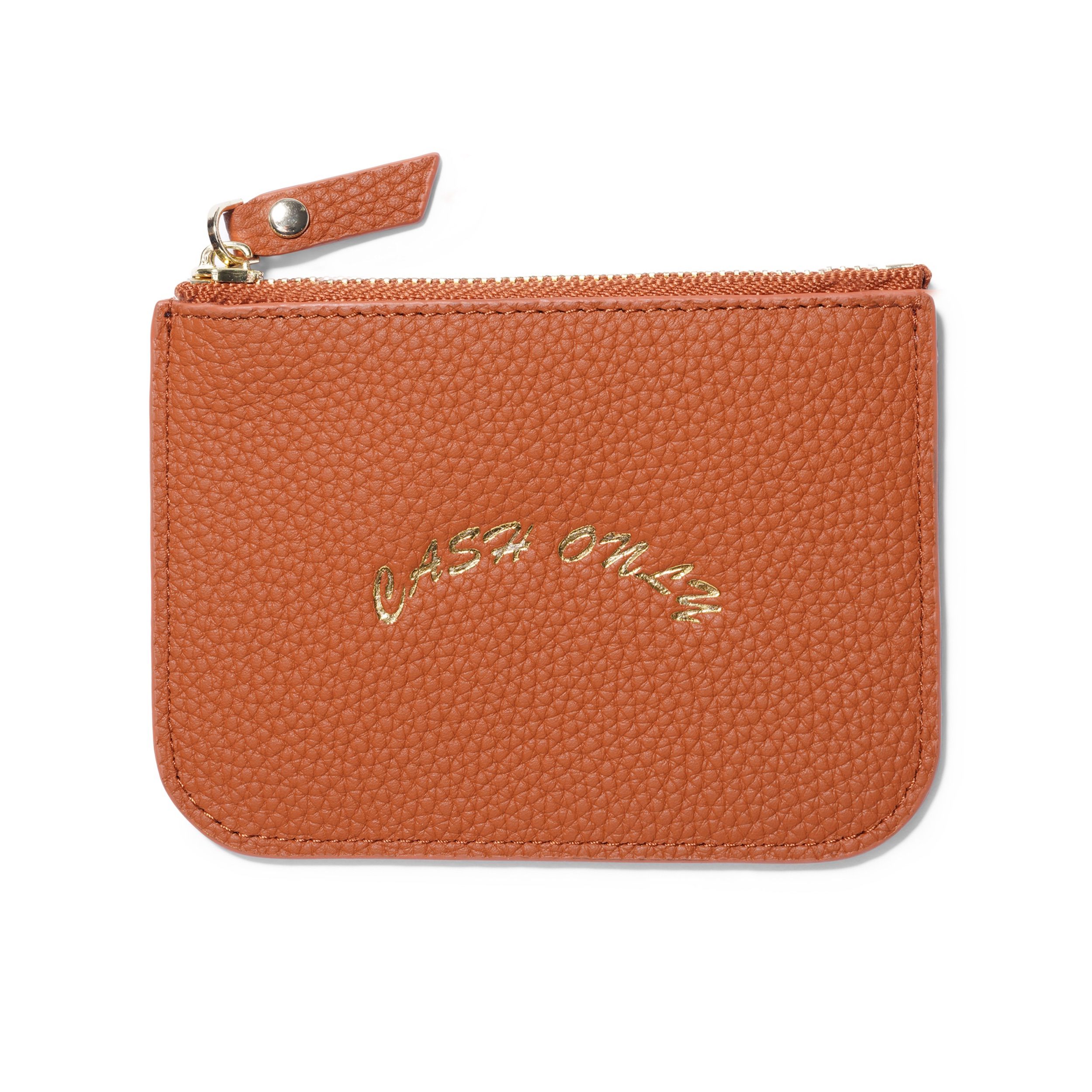 "LEATHER" ZIP-WALLET (TAN)
