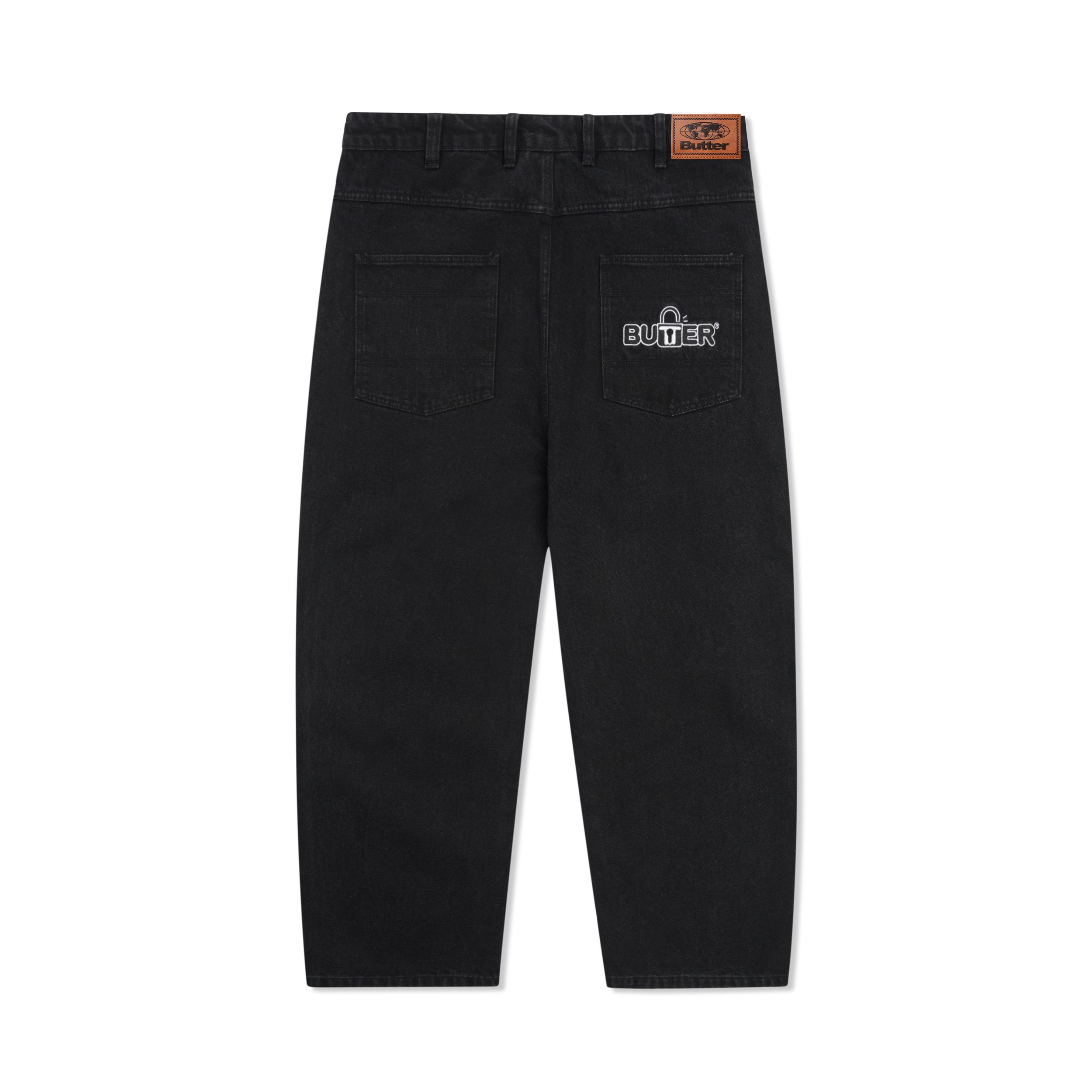 "LOCK" DENIM PANTS (BLACK)