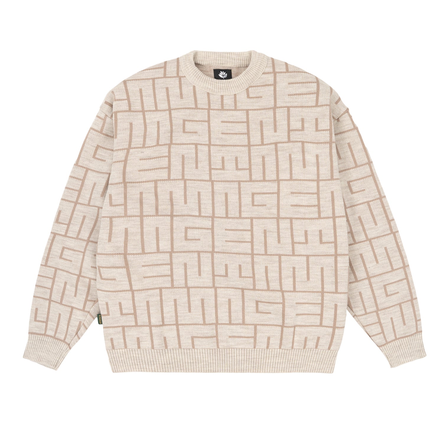 "MAZE" KNITTED CREWNECK (NATURAL)