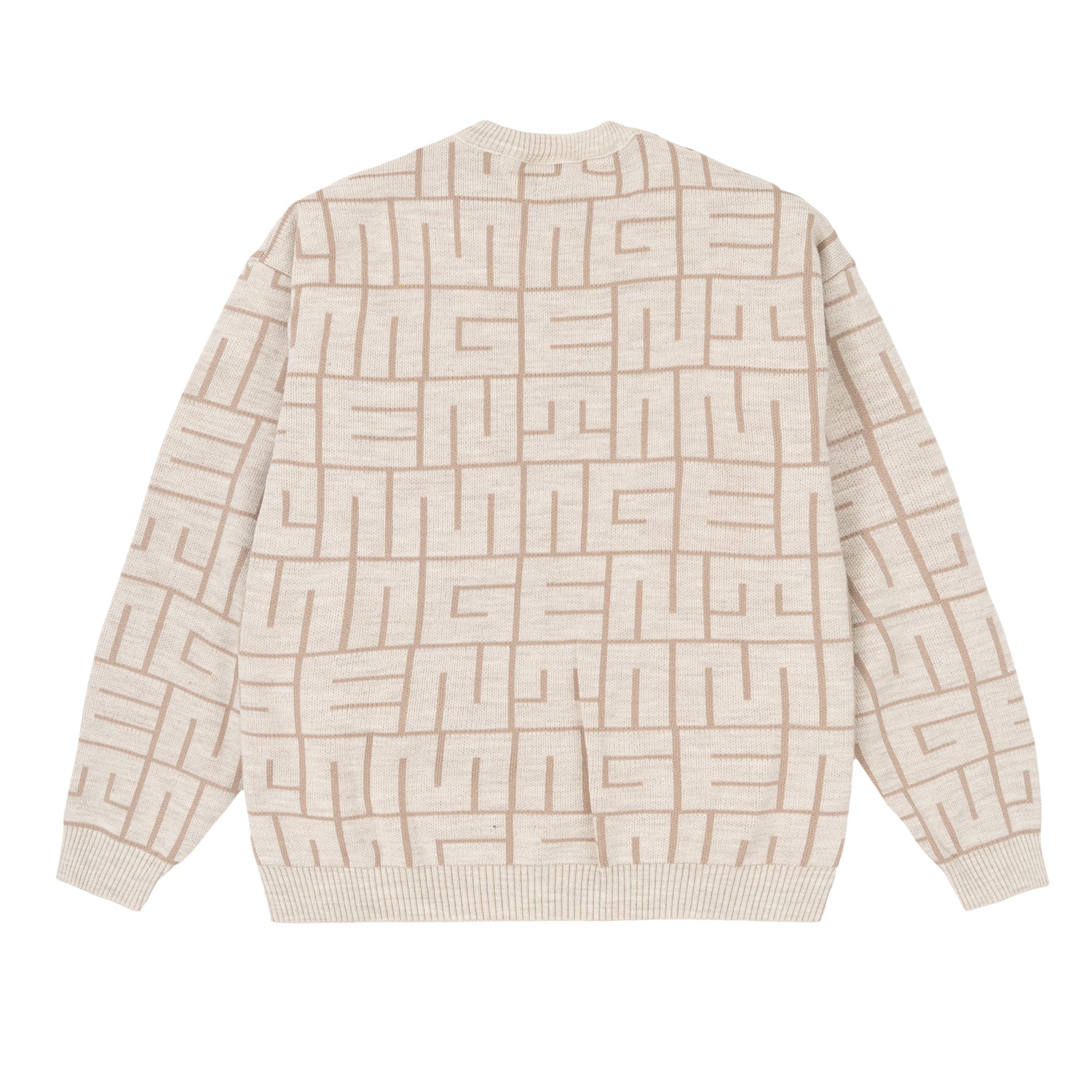 "MAZE" KNITTED CREWNECK (NATURAL)