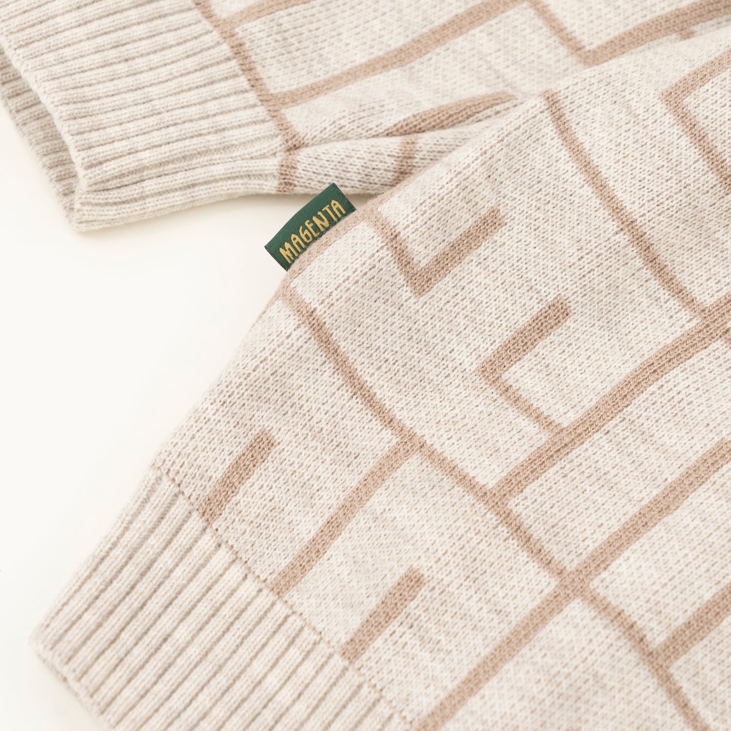 "MAZE" KNITTED CREWNECK (NATURAL)-3