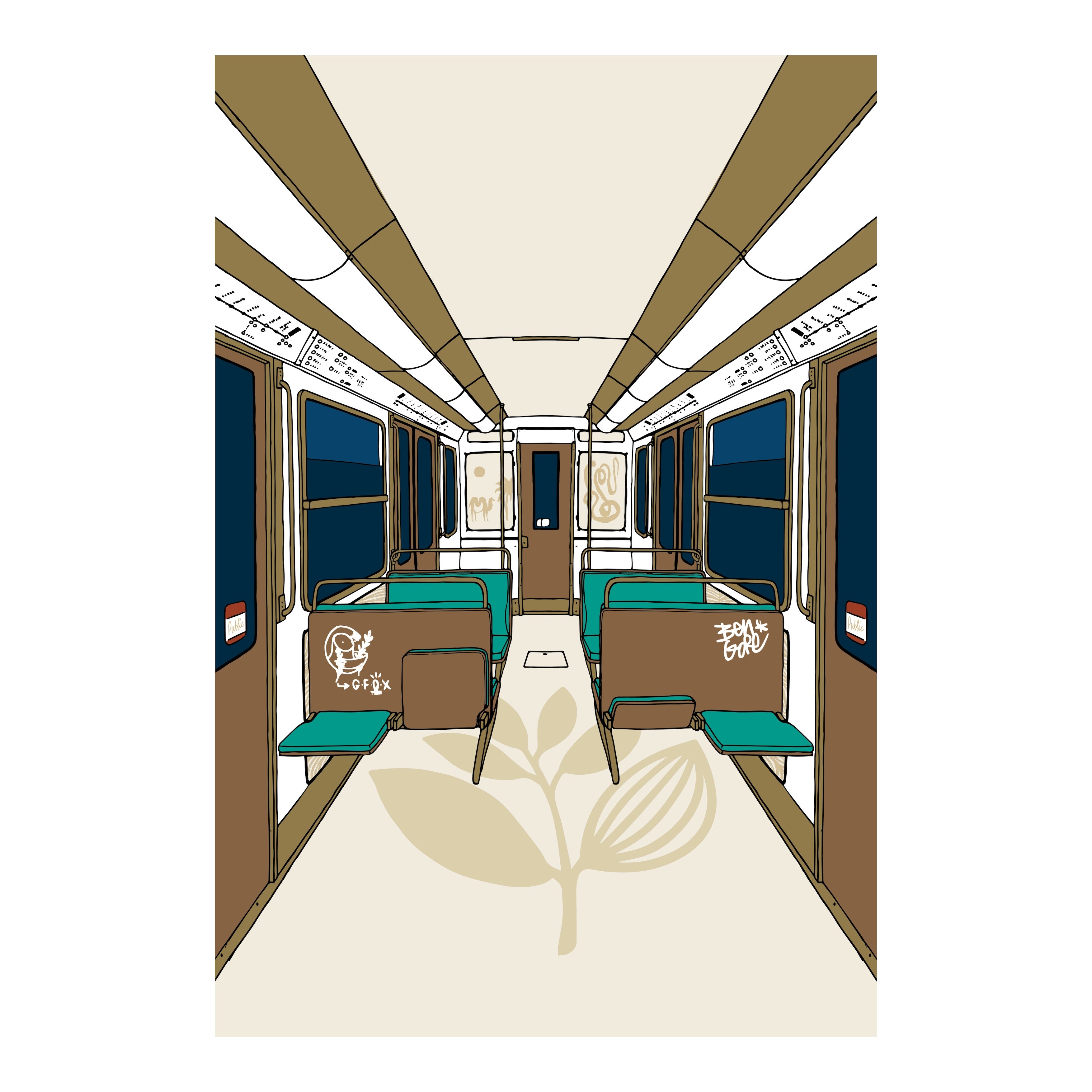 "METRO - GLEN & BEN" PRINT (A2)
