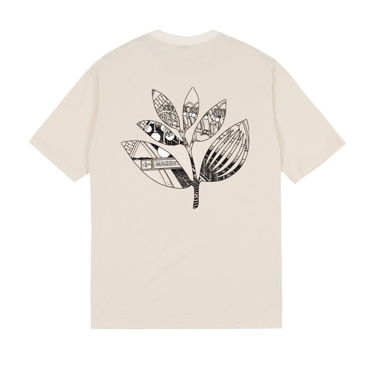 MAGENTA SKATEBOARDS - "METRO" T-SHIRT (NATURAL)