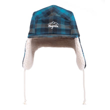 Charger l'image dans la galerie, MAGENTA SKATEBOARDS - "MTN" FLAP 5 PANEL HAT (BLUE CHECKERED)
