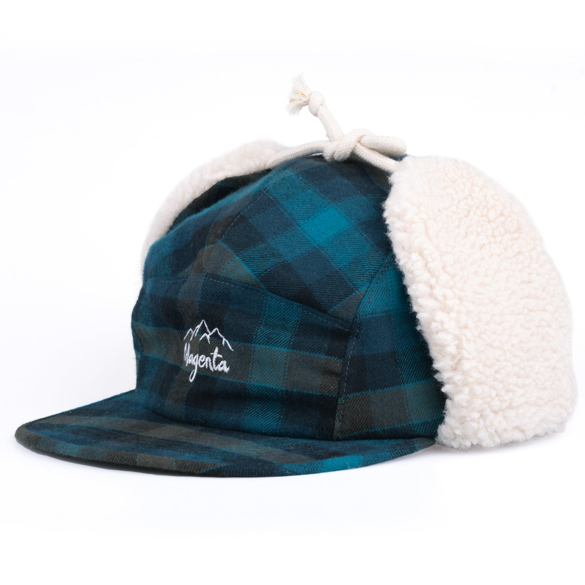 "MTN" FLAP 5 PANEL HAT (BLUE CHECKERED)-3