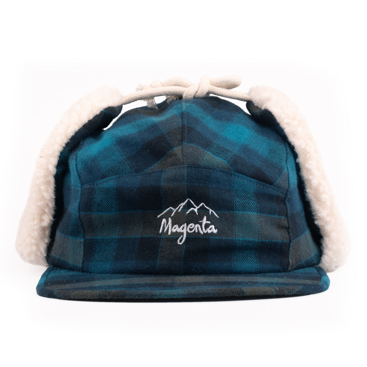 "MTN" FLAP 5 PANEL HAT (BLUE CHECKERED)-4