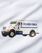 Charger l&#39;image dans la galerie, CASH ONLY - &quot;MONEY TRUCK&quot; T-SHIRT (WHITE)
