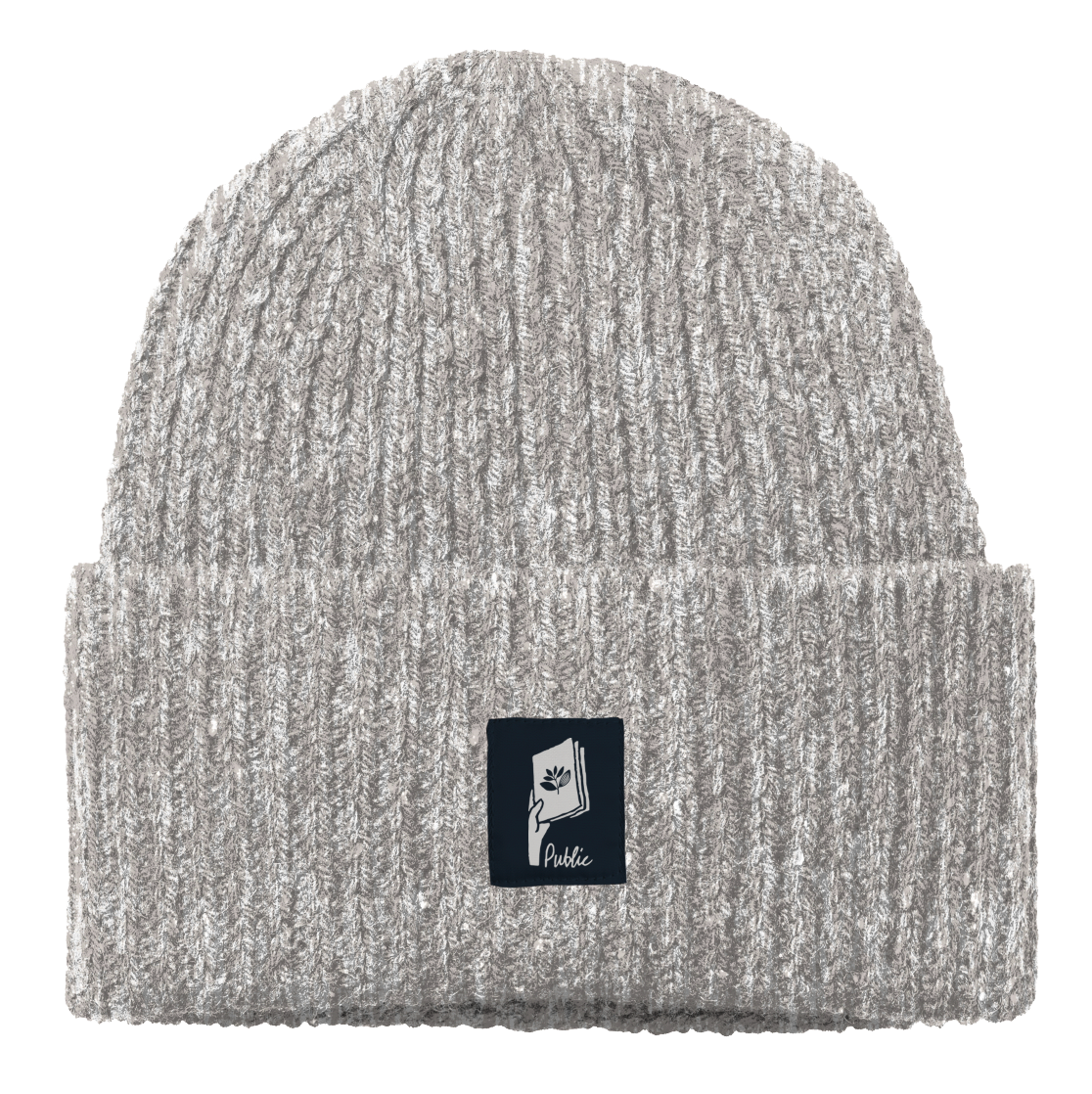 PUBLIC SKATESHOP X MAGENTA SKATEBOARDS - "PALAIS DU PUBLIC" BEANIE (HEATHER GREY)