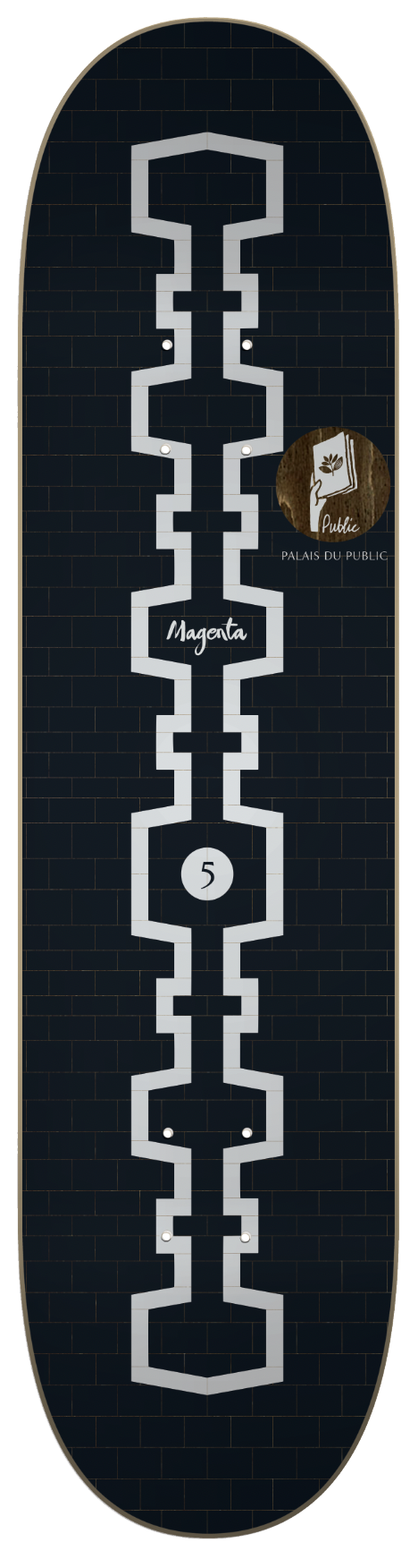 PUBLIC SKATESHOP X MAGENTA SKATEBOARDS - "PALAIS DU PUBLIC" DECK (VARIOUS SIZES)