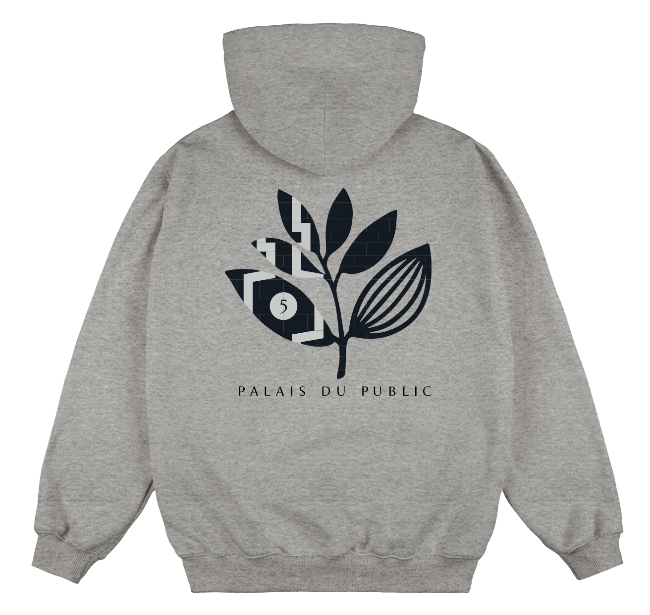 PUBLIC SKATESHOP X MAGENTA SKATEBOARDS - "PALAIS DU PUBLIC" HOODIE (HEATHER GREY)