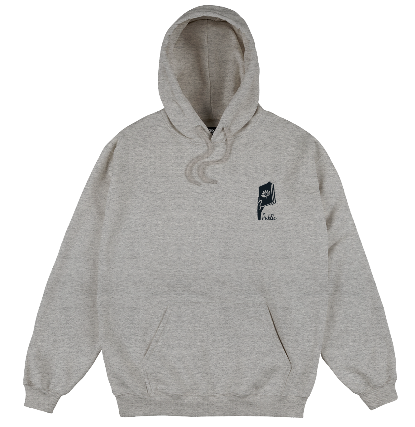 PUBLIC SKATESHOP X MAGENTA SKATEBOARDS - "PALAIS DU PUBLIC" HOODIE (HEATHER GREY)