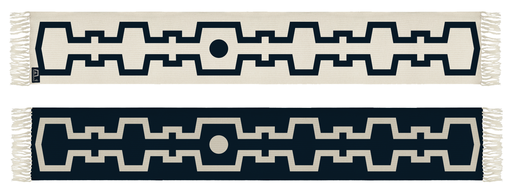 PUBLIC SKATESHOP X MAGENTA SKATEBOARDS - "PALAIS DU PUBLIC" SCARF (DARK NAVY/WHITE)