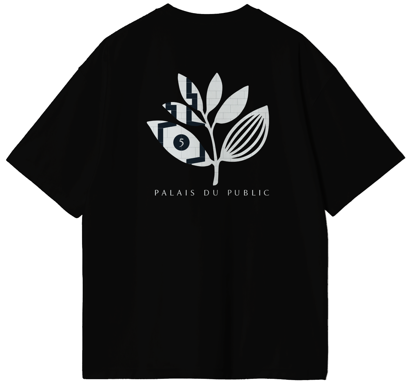 PUBLIC SKATESHOP X MAGENTA SKATEBOARDS - "PALAIS DU PUBLIC" T-SHIRT (BLACK)