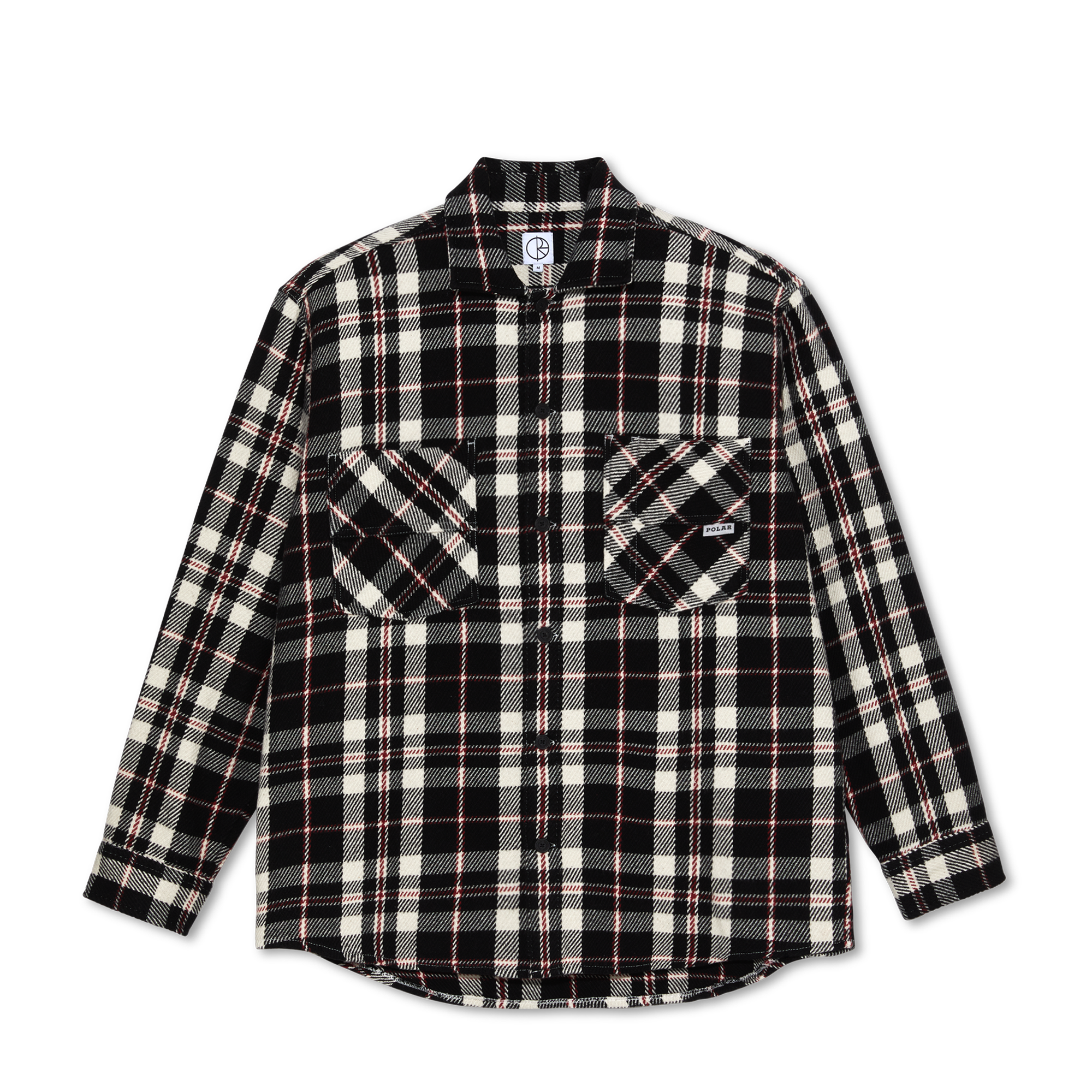 "BIG BOY" OVERSHIRT FLANNEL (BLACK/CLOUD WHITE/RED - SIZE S)