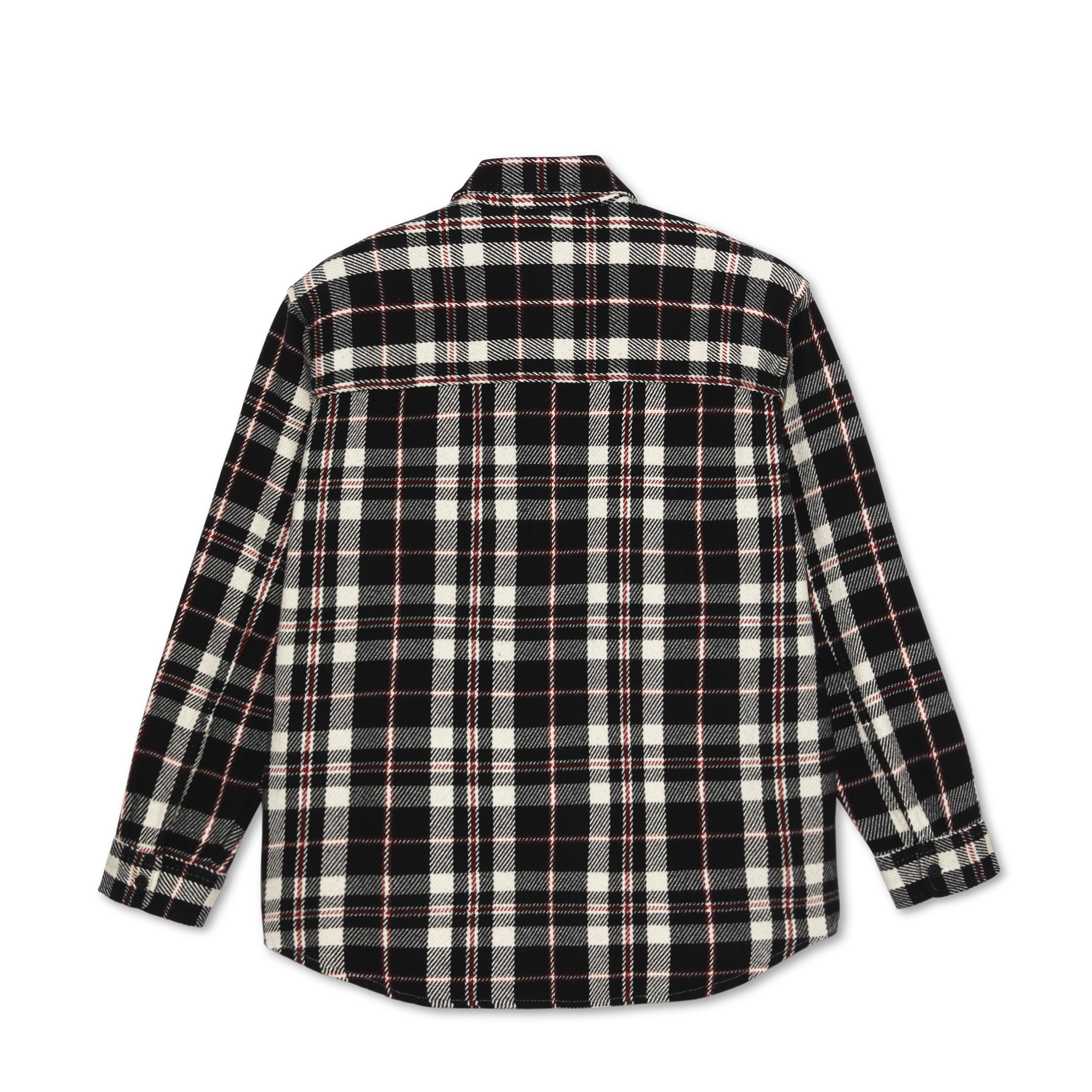 "BIG BOY" OVERSHIRT FLANNEL (BLACK/CLOUD WHITE/RED - SIZE S)