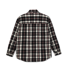 Load image into Gallery viewer, POLAR SKATE CO. - &quot;BIG BOY&quot; OVERSHIRT FLANNEL (BLACK/CLOUD WHITE/RED)
