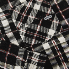 Load image into Gallery viewer, POLAR SKATE CO. - &quot;BIG BOY&quot; OVERSHIRT FLANNEL (BLACK/CLOUD WHITE/RED)
