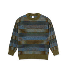 Load image into Gallery viewer, POLAR SKATE CO. - &quot;GEORGE&quot; SWEATER (BLUE GREEN STRIPE)
