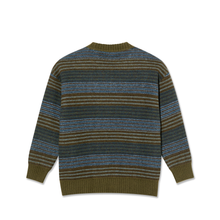 Load image into Gallery viewer, POLAR SKATE CO. - &quot;GEORGE&quot; SWEATER (BLUE GREEN STRIPE)
