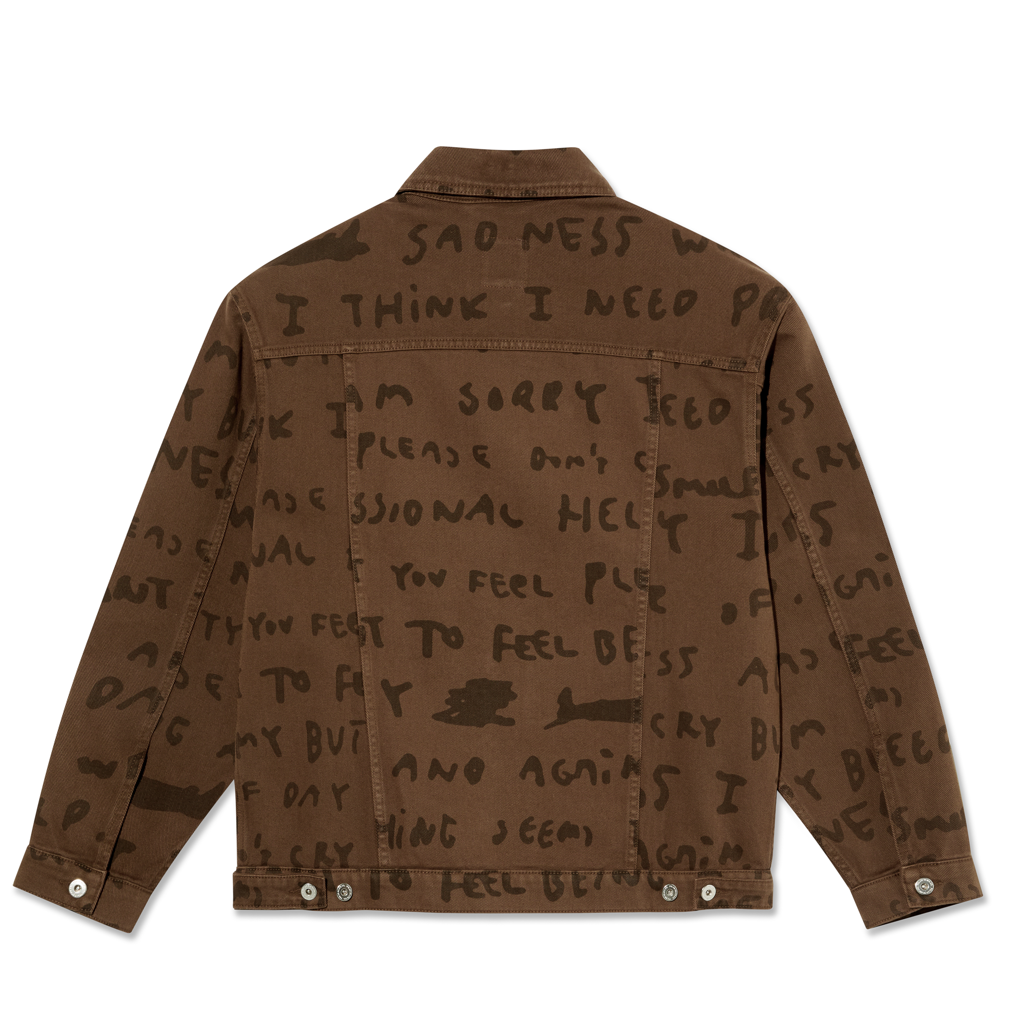 "SAD NOTES" PATRIK JACKET (WALNUT)-3