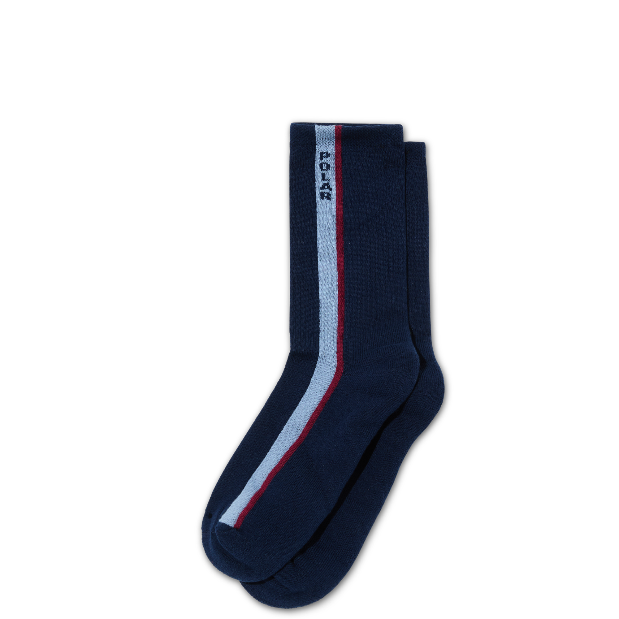 POLAR SKATE CO. - "SIDE STRIPE" BUSINESS SOCKS (NAVY)