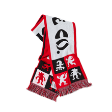 Load image into Gallery viewer, POLAR SKATE CO. - &quot;CHECKERS&quot; FOOTBALL SCARF (RED)
