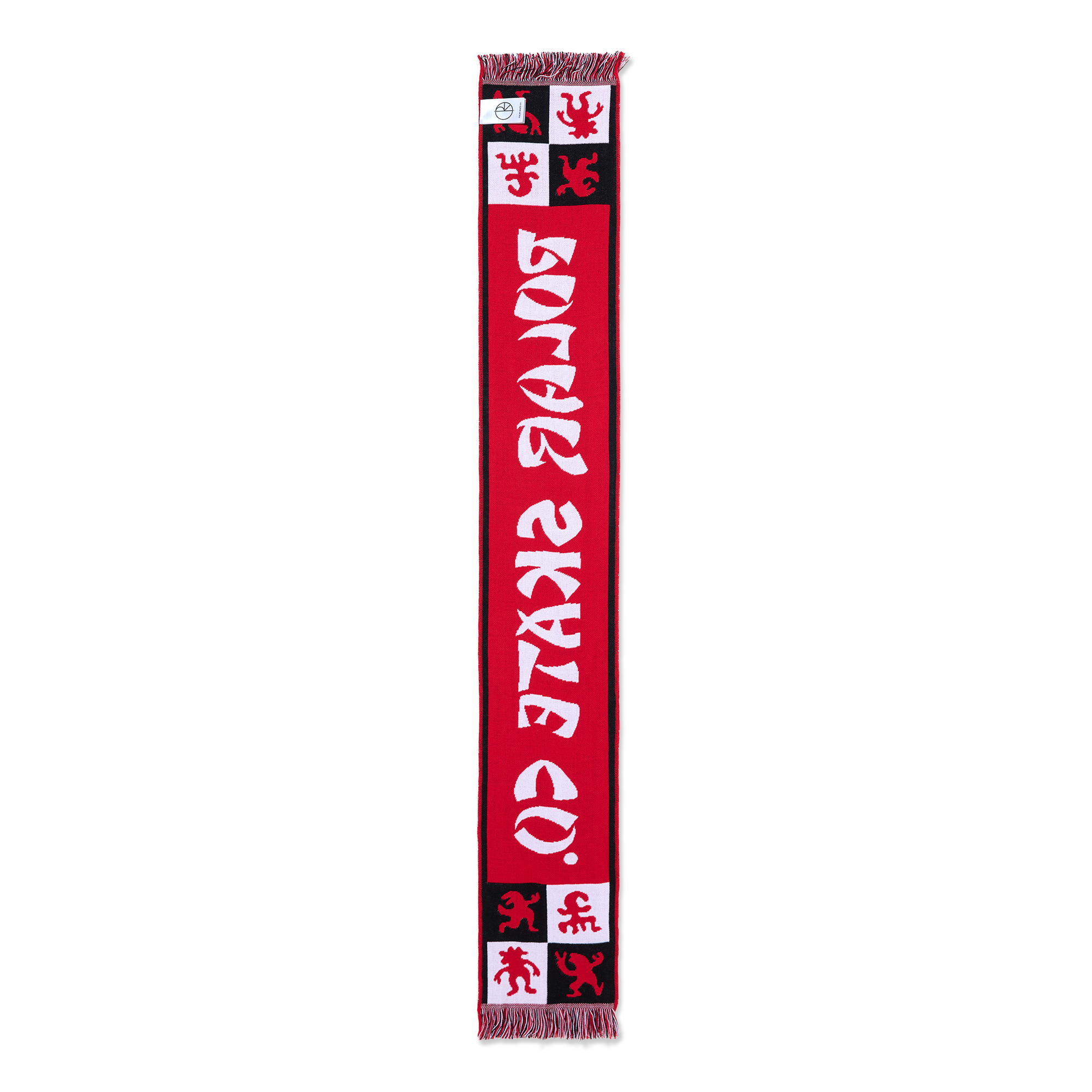 "CHECKERS" FOOTBALL SCARF (RED)-3