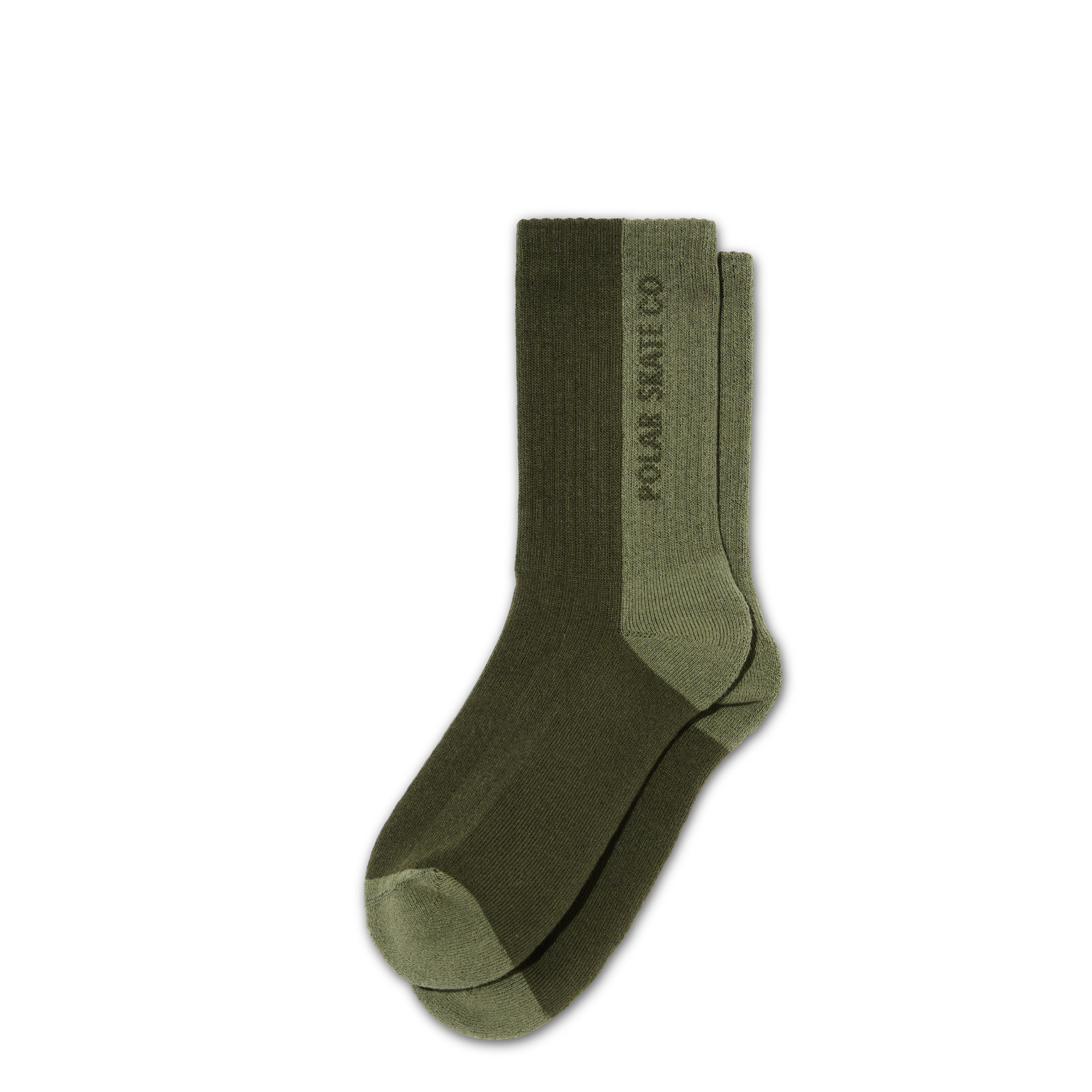 POLAR SKATE CO. - "50/50" RIB SOCKS (UNIFORM GREEN)