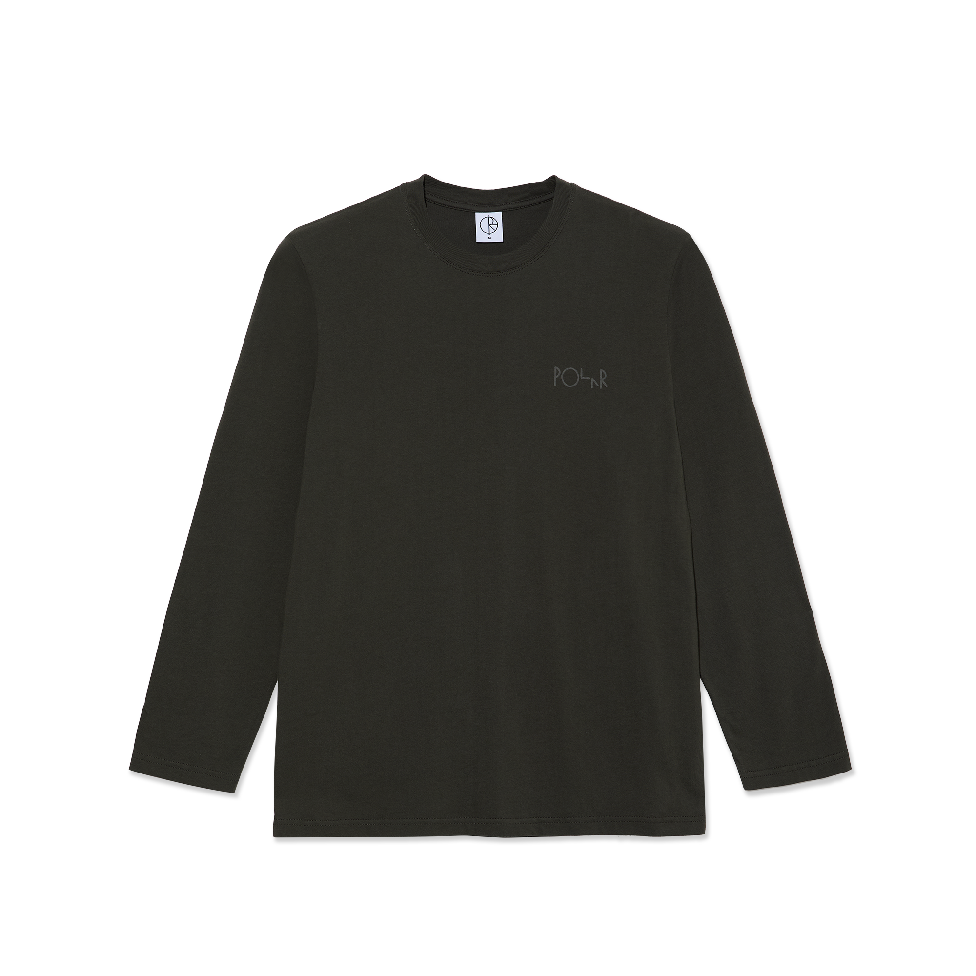 POLAR SKATE CO. - "STROKE LOGO" STEVE LONGSLEEVE (DIRTY BLACK)