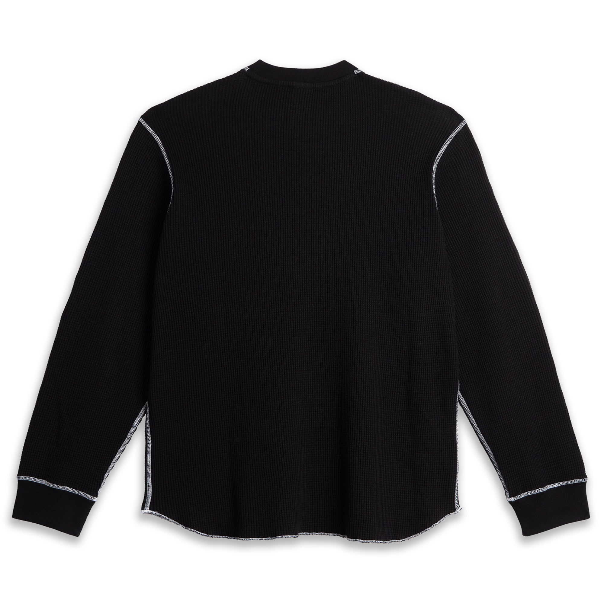 "DYLAN" WAFFLE LONGSLEEVE (BLACK/WHITE)-2