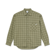 Load image into Gallery viewer, POLAR SKATE CO. - &quot;MITCHELL&quot; LONGSLEEVE FLANNEL SHIRT (GREEN/BEIGE)
