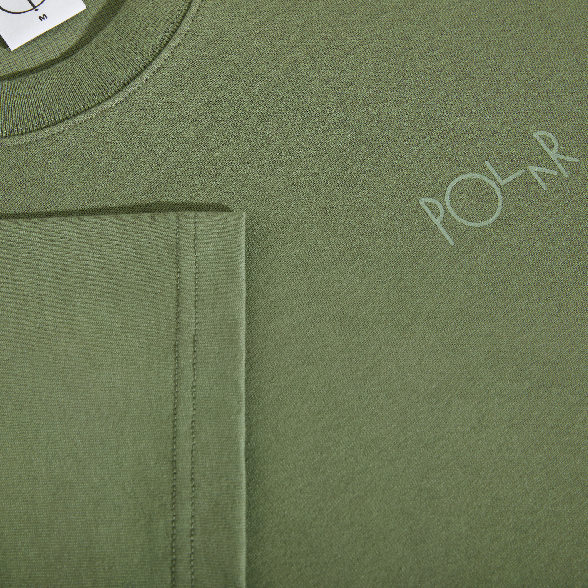 "CONTRAST STROKE LOGO" T-SHIRT (MOSS GREEN)-3